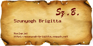 Szunyogh Brigitta névjegykártya